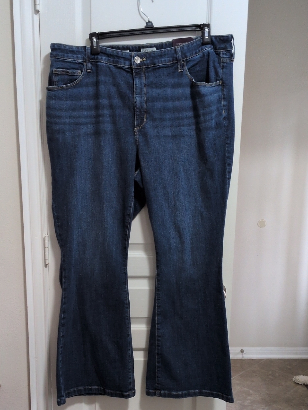 High Rise Flare Fitted Hip And Thigh Jeans